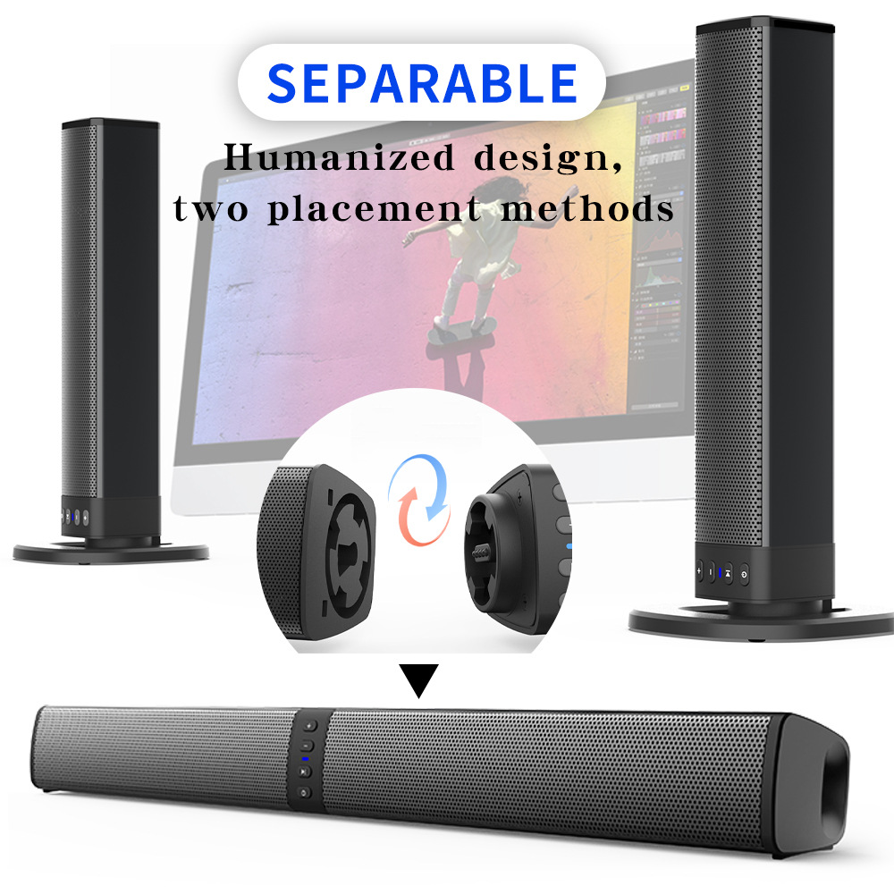 Audio X Music - Detachable Soundbar Bluetooth Speaker Home Outdoor