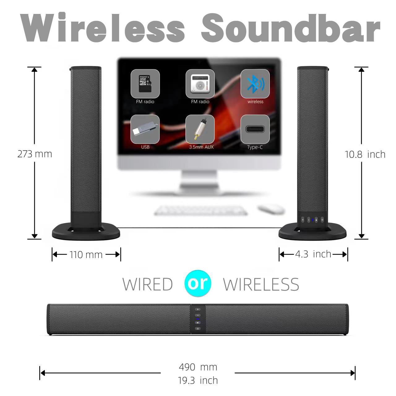 Detachable Soundbar Bluetooth  - Audio X Music ulasan dan harga