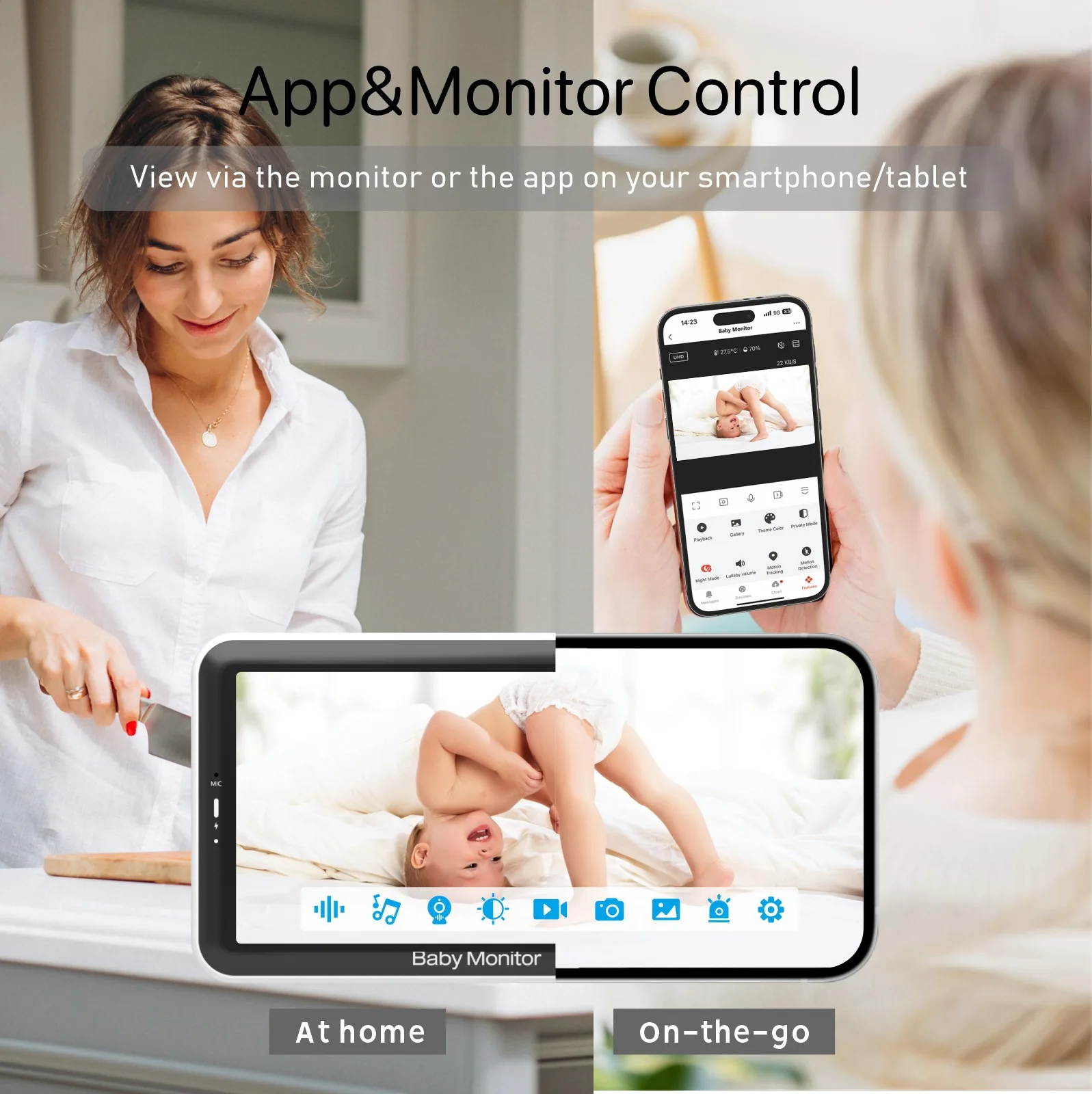5 Inch Video Baby Monitor with - Zoom Audio Music ulasan dan harga