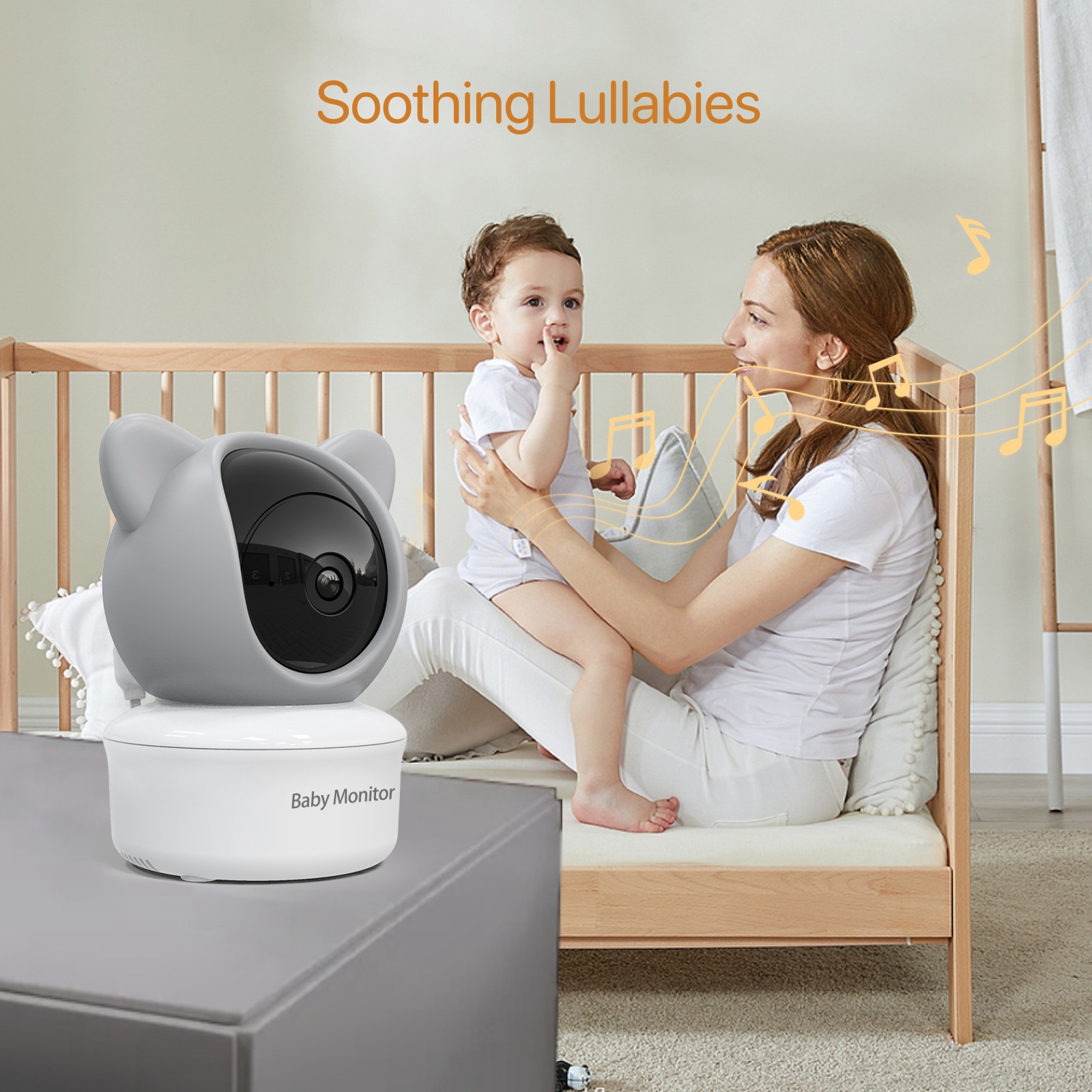 5 Inch Video Baby Monitor with - Zoom Audio Music ulasan dan harga