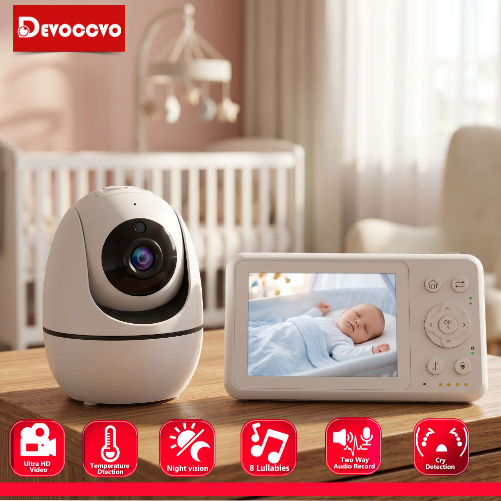 3.2 Inch Baby Monitor with PTZ - Zoom Audio Music ulasan dan harga