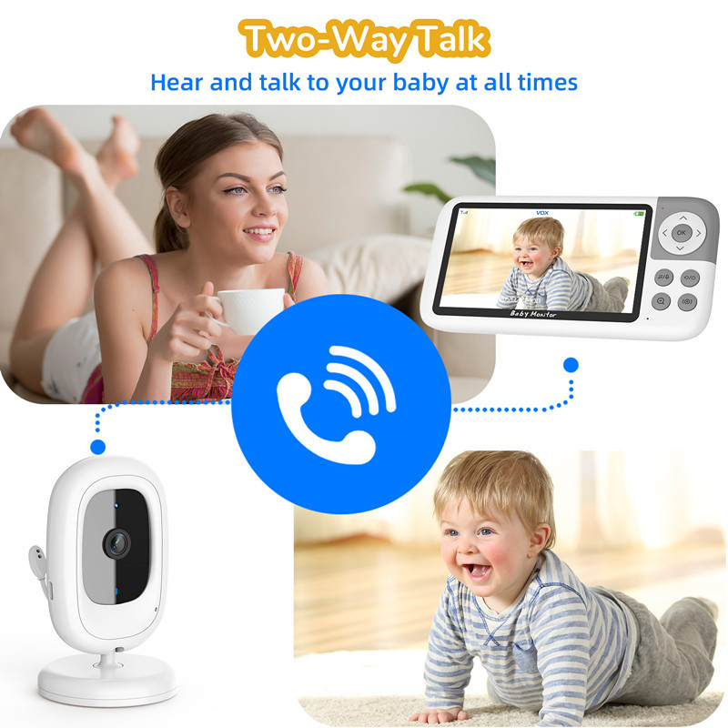 5 Inch 1080P LCD Baby Monitor  - Zoom Audio Music ulasan dan harga