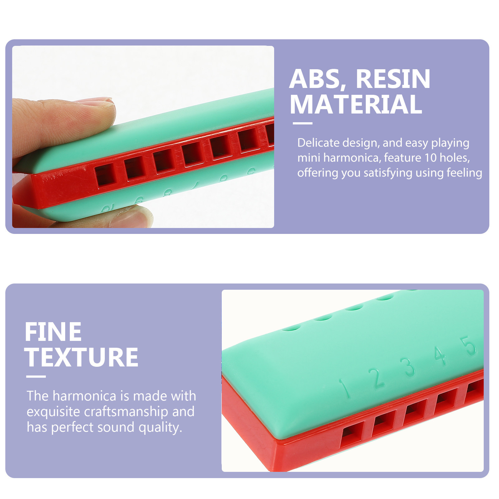 10 Holes Harmonica Smooth Text - Harmonica 10 Hole ulasan dan harga