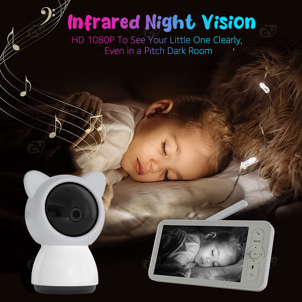 HD WiFi Baby Monitor with APP, - Zoom Audio Music ulasan dan harga